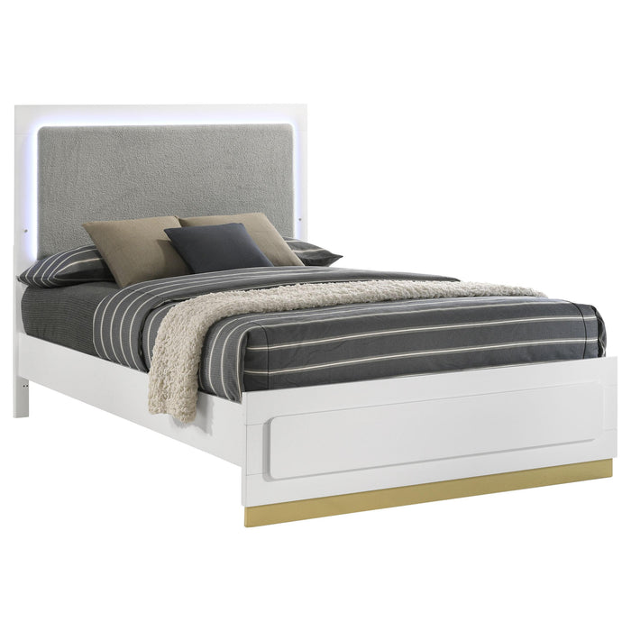 Caraway Panel Bed with LED Lighting - Home Furniture And More (Brentwood, MD)