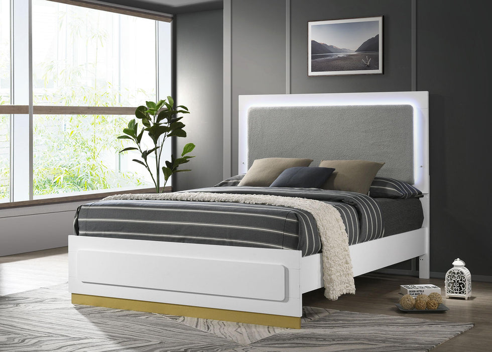 Caraway Panel Bed with LED Lighting - Home Furniture And More (Brentwood, MD)