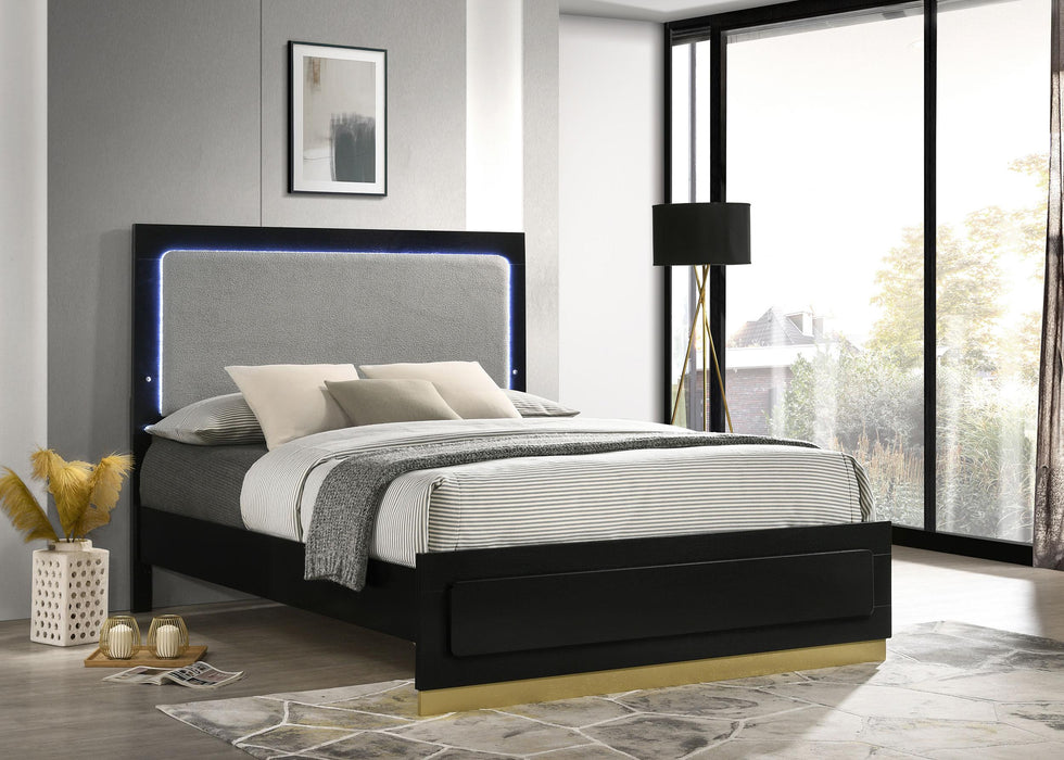 Caraway Panel Bed with LED Lighting - Home Furniture And More (Brentwood, MD)