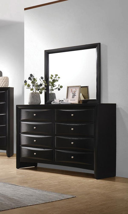 Briana Rectangle Dresser Mirror Black - Home Furniture And More (Brentwood, MD)