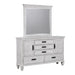 Franco Rectangular Dresser Mirror Antique White - Home Furniture And More (Brentwood, MD)