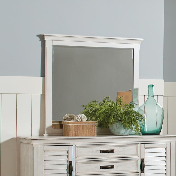 Franco Rectangular Dresser Mirror Antique White - Home Furniture And More (Brentwood, MD)