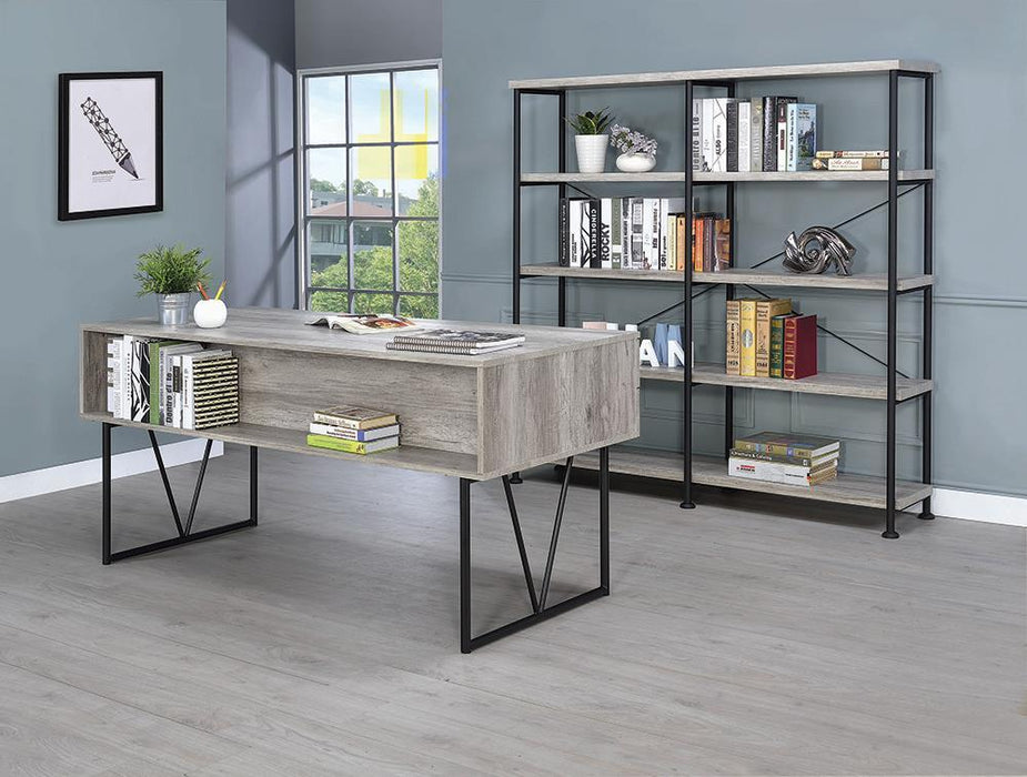 Analiese 4-drawer Writing Desk Grey Driftwood - Home Furniture And More (Brentwood, MD)