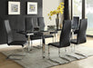 Montclair High Back Dining Chairs Black and Chrome (Set of 4) - Home Furniture And More (Brentwood, MD)