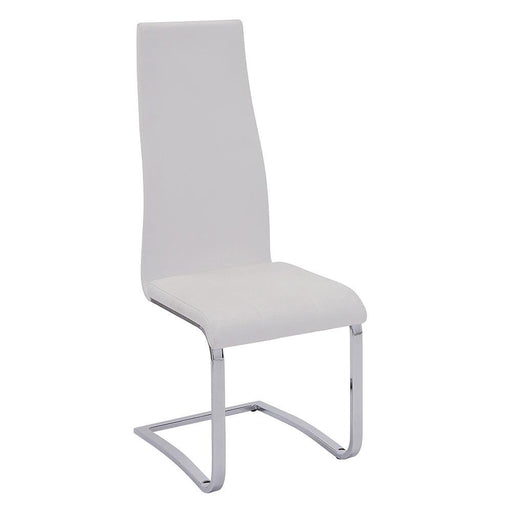 Montclair High Back Dining Chairs Black and Chrome (Set of 4) - Home Furniture And More (Brentwood, MD)