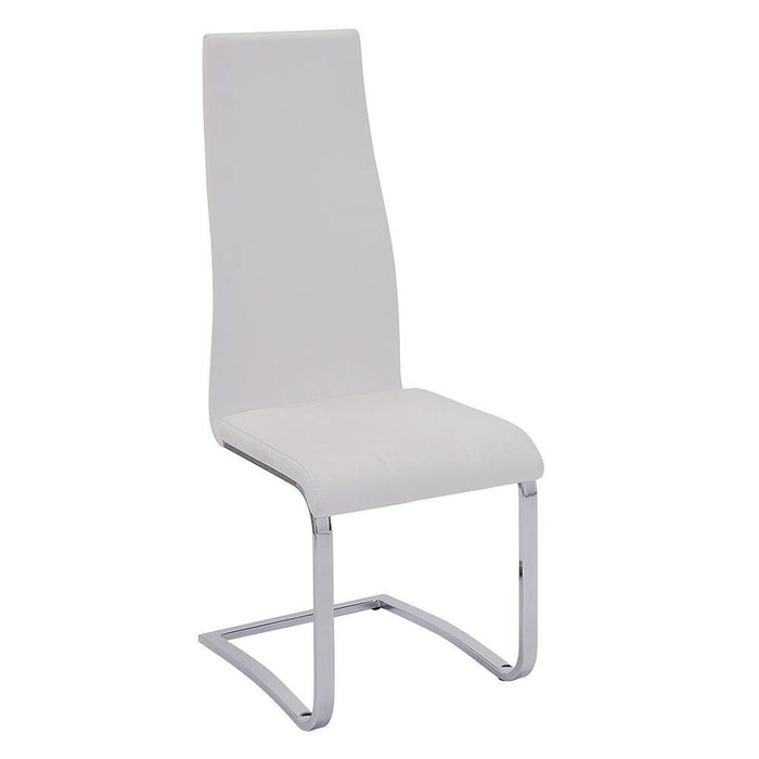 Montclair High Back Dining Chairs Black and Chrome (Set of 4) - Home Furniture And More (Brentwood, MD)