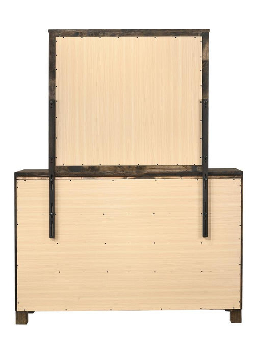 Woodmont Rectangle Dresser Mirror Rustic Golden Brown - Home Furniture And More (Brentwood, MD)