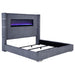 Tisdall Wingback Bed with Flame Visualizer - Home Furniture And More (Brentwood, MD)