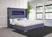 Tisdall Wingback Bed with Flame Visualizer - Home Furniture And More (Brentwood, MD)