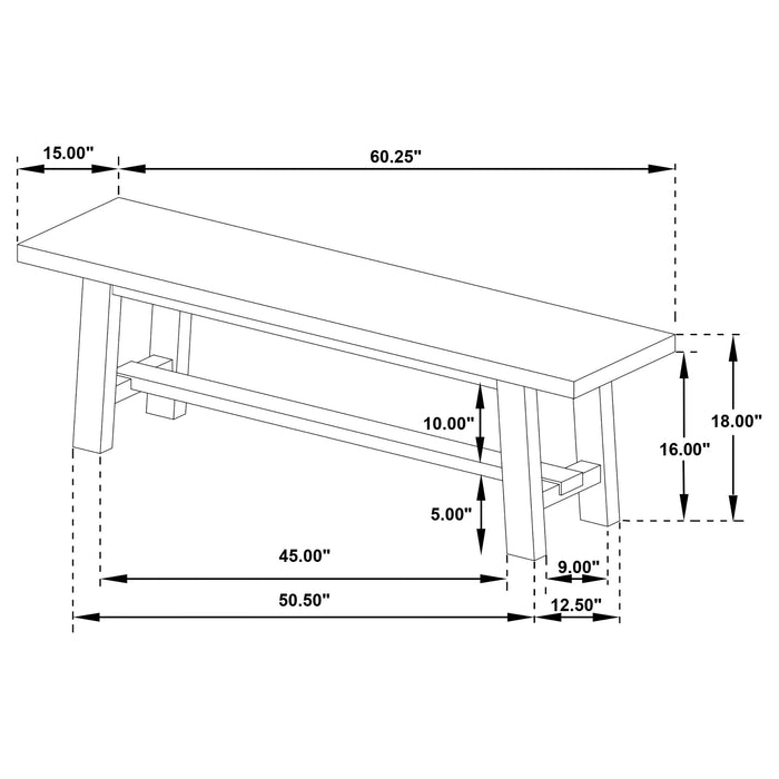Middleton Dining Bench - Home Furniture And More (Brentwood, MD)