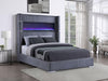 Tisdall Wingback Bed with Flame Visualizer - Home Furniture And More (Brentwood, MD)