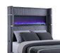 Tisdall Wingback Bed with Flame Visualizer - Home Furniture And More (Brentwood, MD)