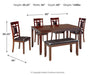 Bennox Dining Table and Chairs with Bench (Set of 6) - Home Furniture And More (Brentwood, MD)