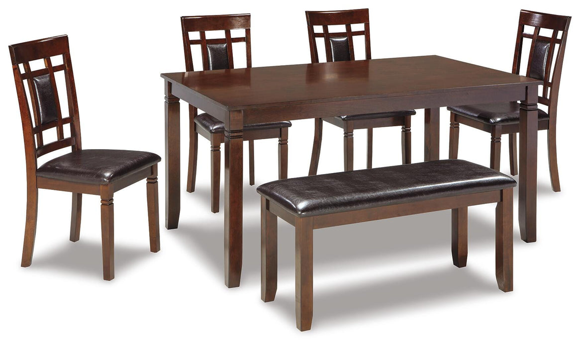 Bennox Dining Table and Chairs with Bench (Set of 6) - Home Furniture And More (Brentwood, MD)