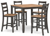 Gesthaven Counter Height Dining Table and 4 Barstools (Set of 5) - Home Furniture And More (Brentwood, MD)