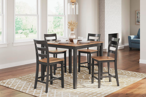 Gesthaven Counter Height Dining Table and 4 Barstools (Set of 5) - Home Furniture And More (Brentwood, MD)