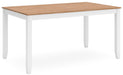 Gesthaven Dining Table with 4 Chairs and Bench (Set of 6) - Home Furniture And More (Brentwood, MD)