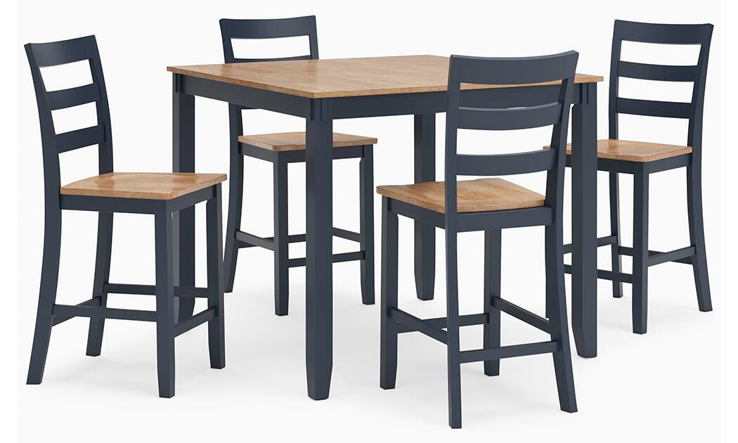 Gesthaven Counter Height Dining Table and 4 Barstools (Set of 5) - Home Furniture And More (Brentwood, MD)