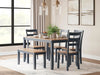 Gesthaven Dining Table with 4 Chairs and Bench (Set of 6) - Home Furniture And More (Brentwood, MD)