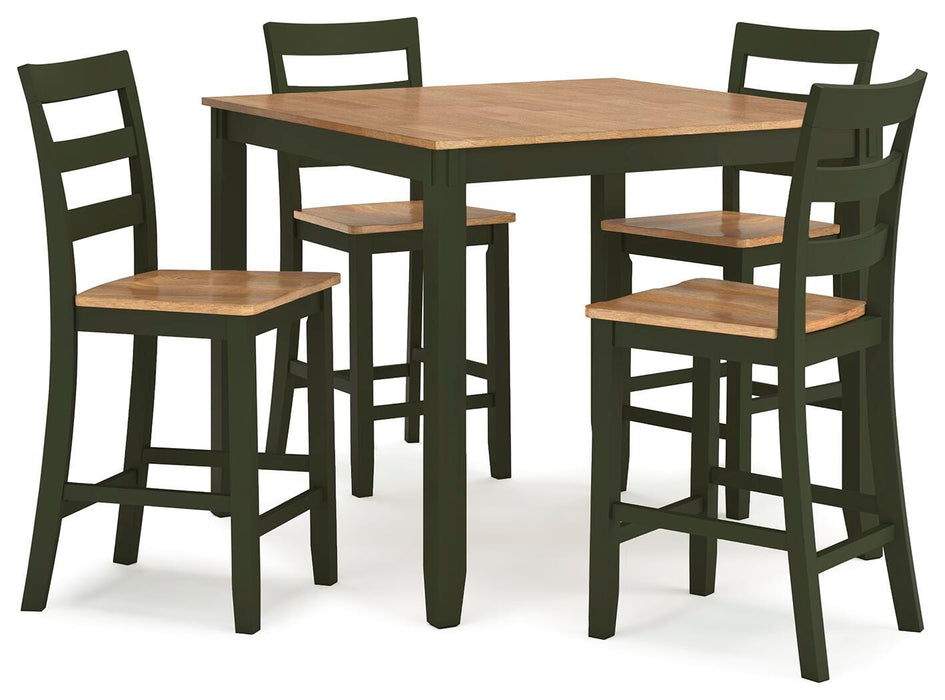 Gesthaven Counter Height Dining Table and 4 Barstools (Set of 5) - Home Furniture And More (Brentwood, MD)