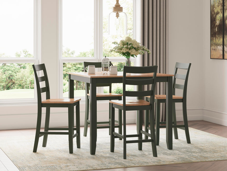 Gesthaven Counter Height Dining Table and 4 Barstools (Set of 5) - Home Furniture And More (Brentwood, MD)