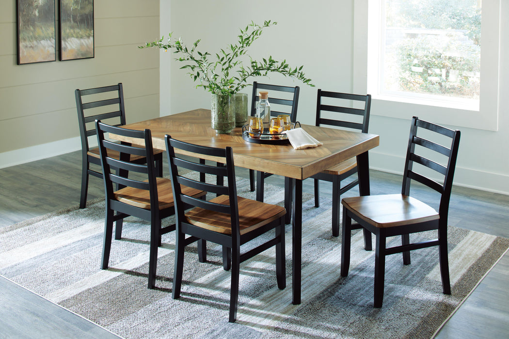 Blondon Dining Table and 6 Chairs (Set of 7) - Home Furniture And More (Brentwood, MD)