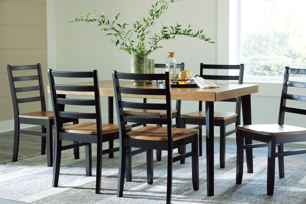Blondon Dining Table and 6 Chairs (Set of 7) - Home Furniture And More (Brentwood, MD)