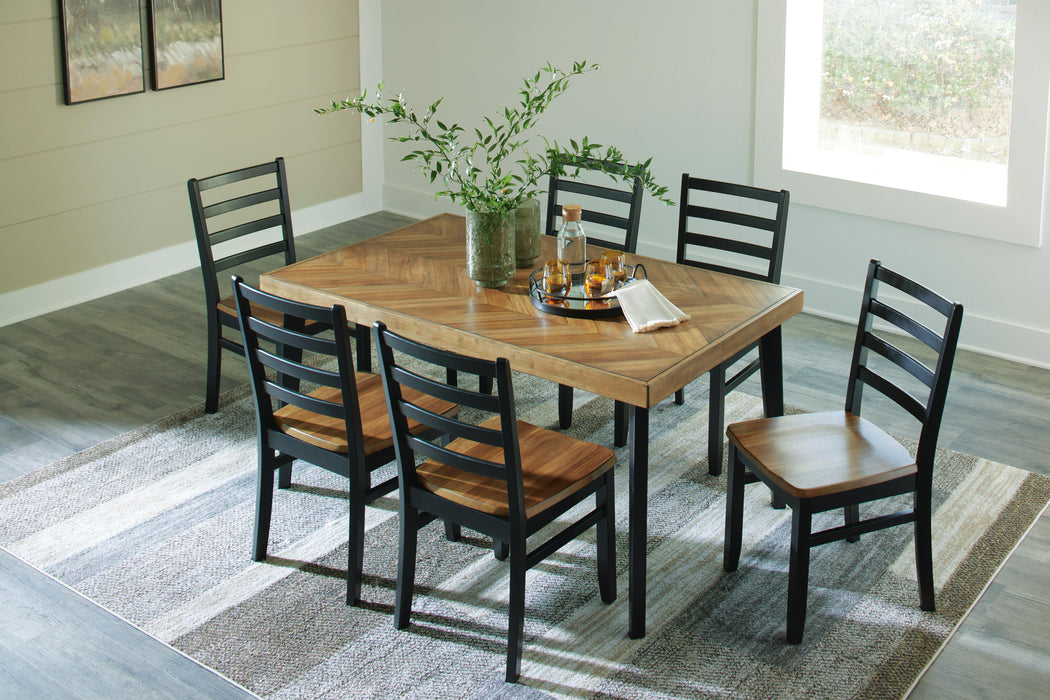 Blondon Dining Table and 6 Chairs (Set of 7) - Home Furniture And More (Brentwood, MD)