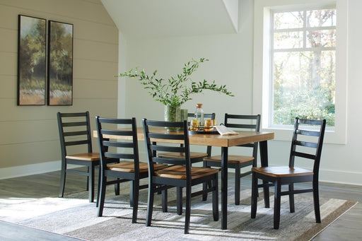 Blondon Dining Table and 6 Chairs (Set of 7) - Home Furniture And More (Brentwood, MD)
