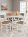 Erinberg Counter Height Dining Table and 4 Barstools (Set of 5) - Home Furniture And More (Brentwood, MD)