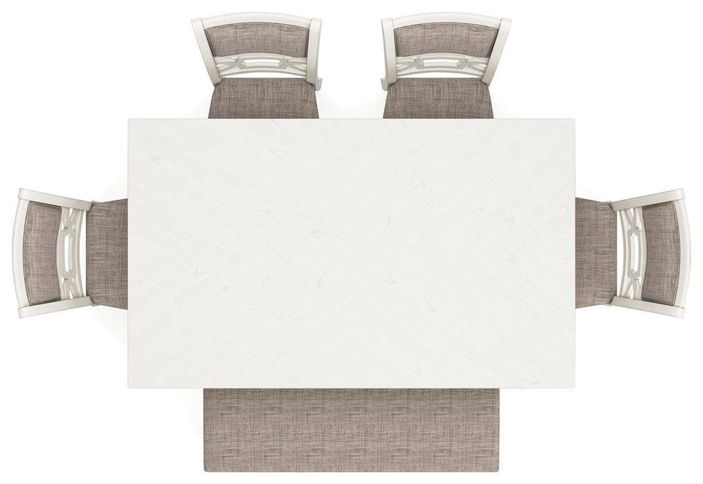 Erinberg Dining Table and 4 Chairs and Bench (Set of 6) - Home Furniture And More (Brentwood, MD)