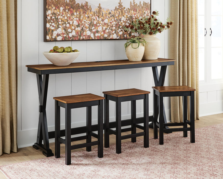 Wildenauer Counter Height Dining Table and 3 Barstools Set - Home Furniture And More (Brentwood, MD)