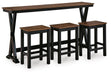 Wildenauer Counter Height Dining Table and 3 Barstools Set - Home Furniture And More (Brentwood, MD)