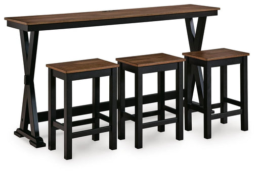 Wildenauer Counter Height Dining Table and 3 Barstools Set - Home Furniture And More (Brentwood, MD)