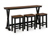 Wildenauer Counter Height Dining Table and 3 Barstools Set - Home Furniture And More (Brentwood, MD)