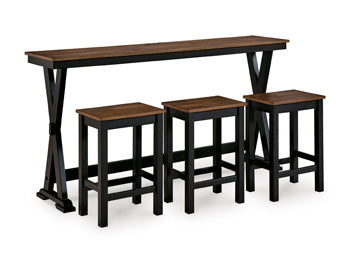Wildenauer Counter Height Dining Table and 3 Barstools Set - Home Furniture And More (Brentwood, MD)