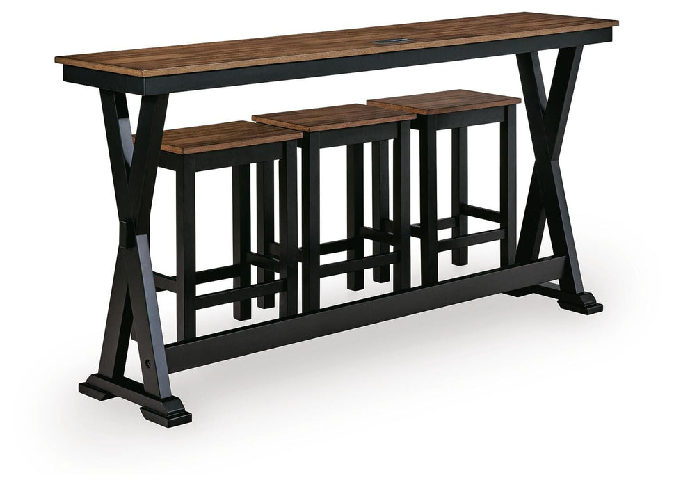 Wildenauer Counter Height Dining Table and 3 Barstools Set - Home Furniture And More (Brentwood, MD)