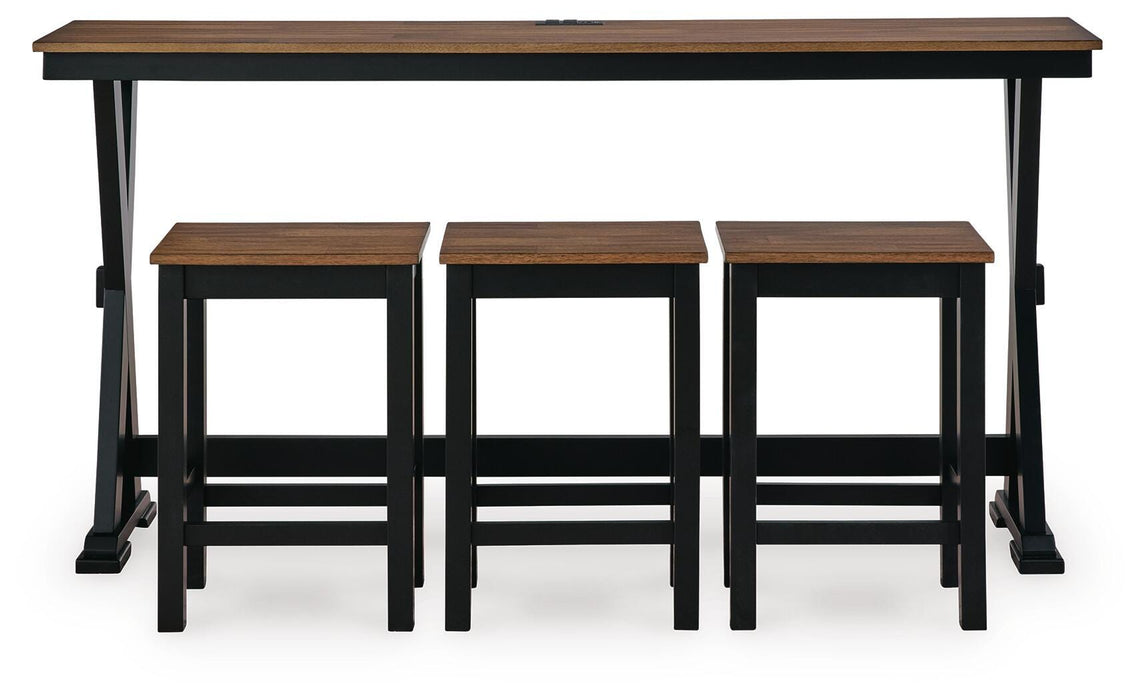 Wildenauer Counter Height Dining Table and 3 Barstools Set - Home Furniture And More (Brentwood, MD)