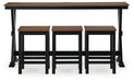 Wildenauer Counter Height Dining Table and 3 Barstools Set - Home Furniture And More (Brentwood, MD)