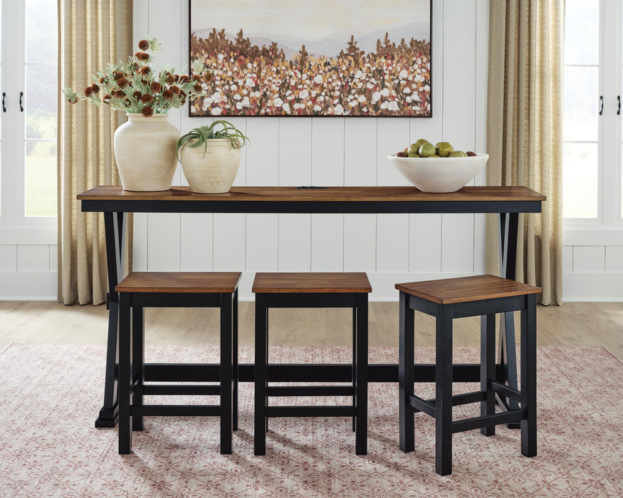 Wildenauer Counter Height Dining Table and 3 Barstools Set - Home Furniture And More (Brentwood, MD)