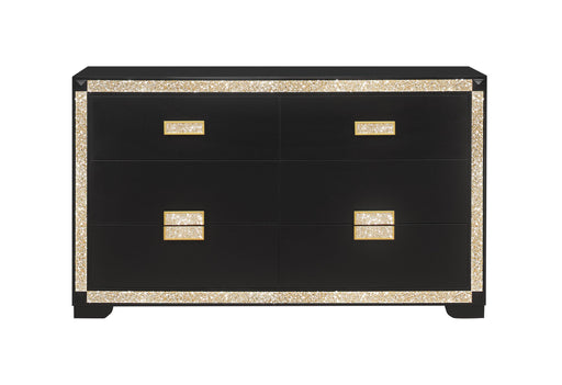 BLAKE BLACK/GOLD DRESSER - Home Furniture And More (Brentwood, MD)