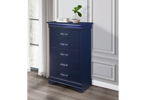 CHARLIE BLUE CHEST WITH LED - Home Furniture And More (Brentwood, MD)