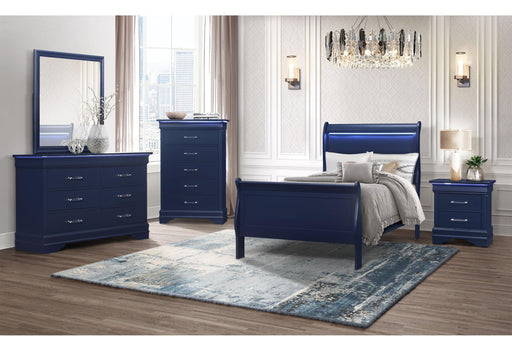 CHARLIE BLUE TWIN BED, DRESSER, MIRROR, & NIGHTSTAND - Home Furniture And More (Brentwood, MD)