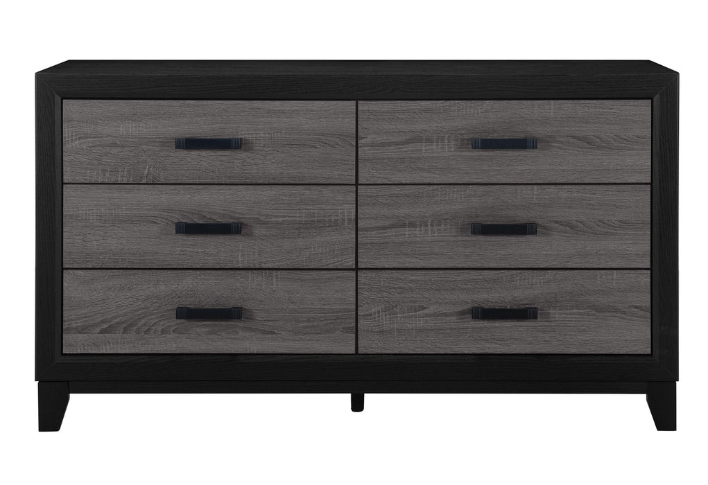 LISBON GREY AND BLACK DRESSER - Home Furniture And More (Brentwood, MD)