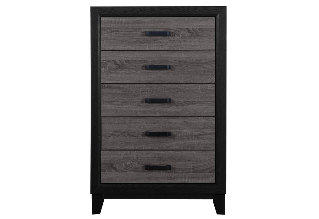 LISBON GREY AND BLACK CHEST - Home Furniture And More (Brentwood, MD)