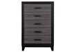 LISBON GREY AND BLACK CHEST - Home Furniture And More (Brentwood, MD)
