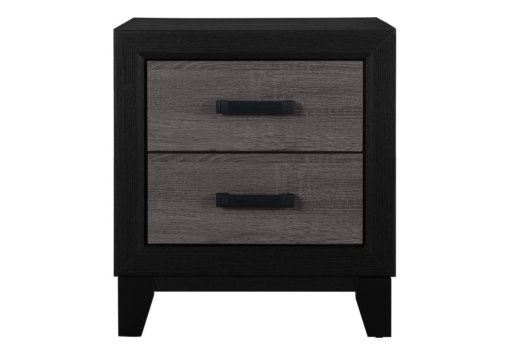 LISBON GREY AND BLACK NIGHTSTAND - Home Furniture And More (Brentwood, MD)
