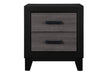 LISBON GREY AND BLACK NIGHTSTAND - Home Furniture And More (Brentwood, MD)