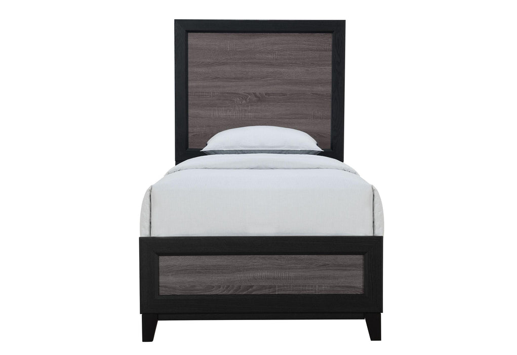 LISBON GREY AND BLACK TWIN BED - Home Furniture And More (Brentwood, MD)
