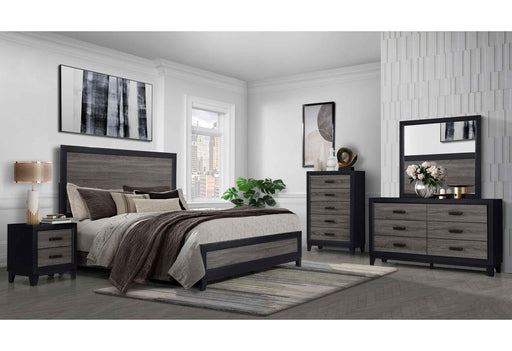 LISBON GREY/BLACK KING BED GROUP - Home Furniture And More (Brentwood, MD)
